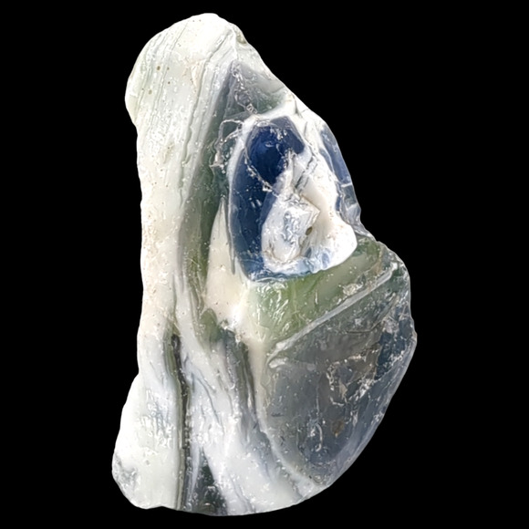 Vaseline Milk Glass Cobalt Art Glass Cullet Uranium Swirl Slag Glass #4GL77 - Picture 5 of 7